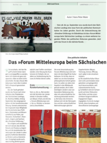Titelbild der Broschüre Eine politische Initiative - Forum Mitteleuropa geht in die nächste Runde (2012)