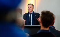 Landtagspräsident a. D. Matthias Rößler bei seinem Grußwort