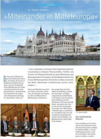 Titelbild der Broschüre Miteinander in Mitteleuropa - Konferenz des Forums Mitteleuropa beim Sächsischen Landtag (2016)