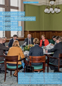 Titelbild der Broschüre Kuratoren des Forums Mitteleuropa tagten im Dresdner Ständehaus (2015)